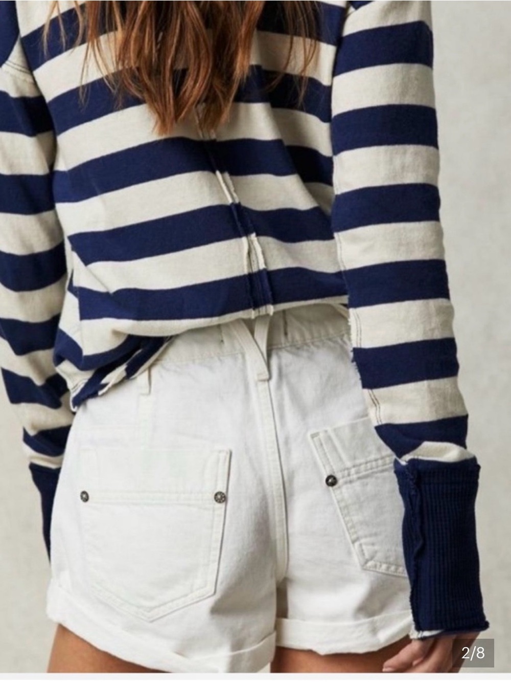 We the Free White Denim Shorts